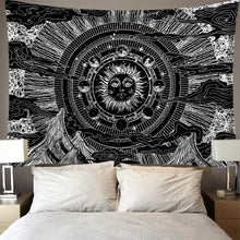 Load image into Gallery viewer, India Mandala Tapestry Wall Hanging Sun Moon Tarot Wall Tapestry Wall Carpet Psychedelic Tapiz Witchcraft Wall Cloth Tapestries
